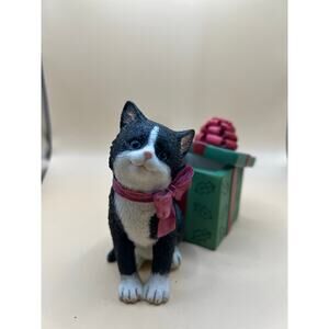 Sweet cute Christmas Lenox collectible cat figurine friend